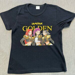 Kpop Hunters Huntrix Golden Huntrix Size 6 Black Cotton Graphic T-Shirt